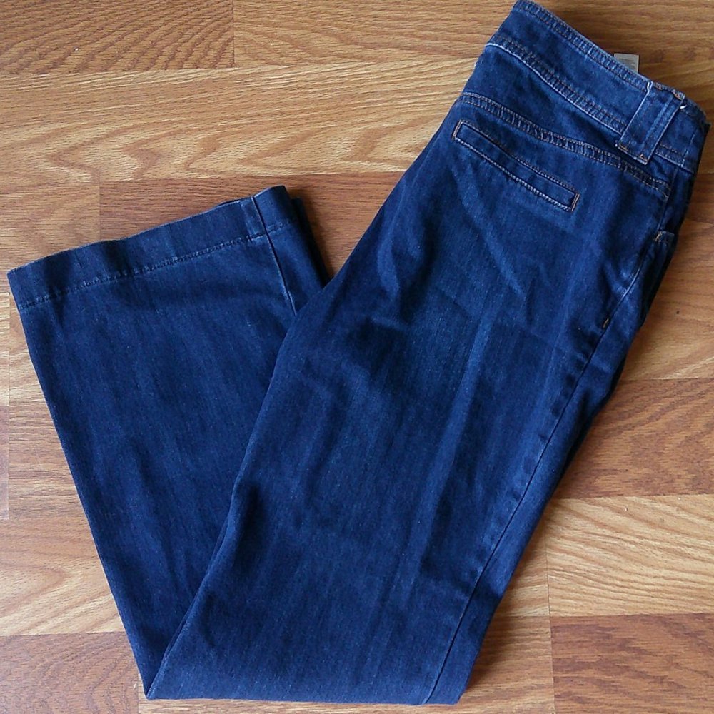 Chico's Women's The Platinum Trouser Wide Leg Medium Wash Denim Jeans